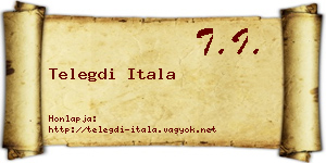 Telegdi Itala névjegykártya